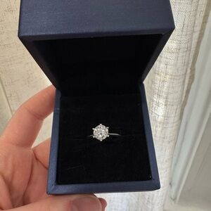 Size 7 - Italo 2 Carat Real Moissanite Solitaire Ring